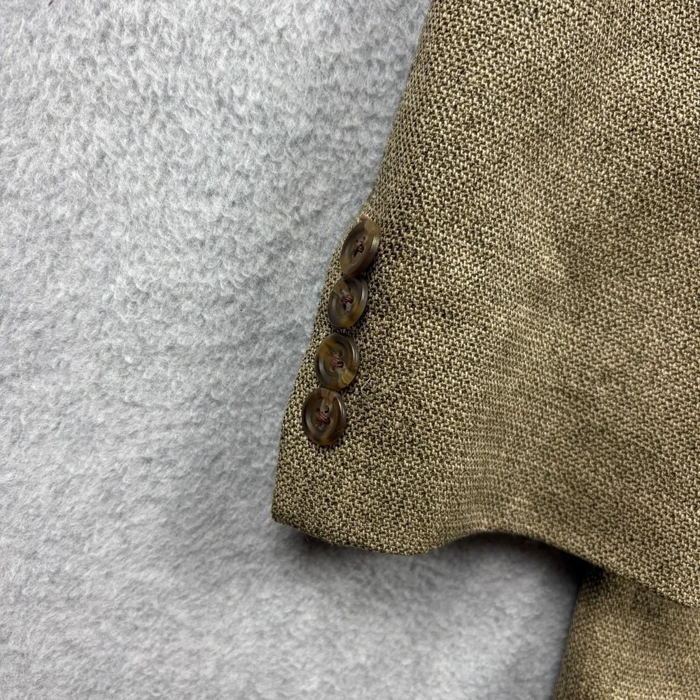 Ralph Ralph Lauren Blazer Mens 40R Brown Basketweave Silk Wool Sport Coat Vtg